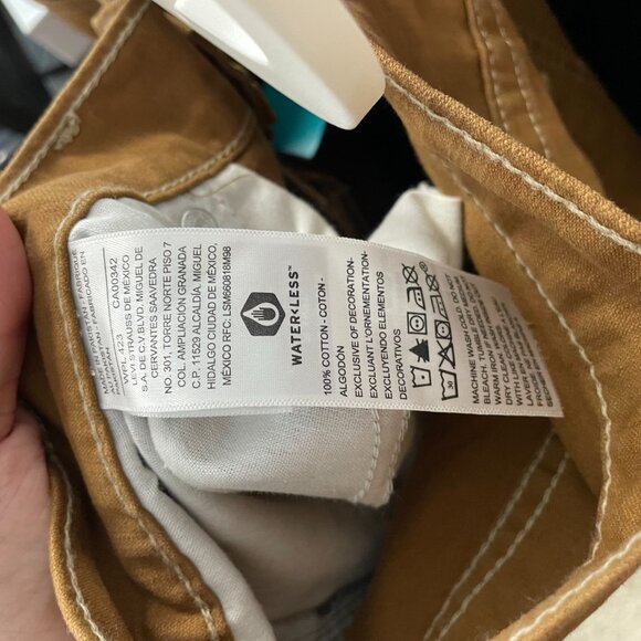 NWT Levi's Brown Utility Jeans Size 16 - Picture 5 of 5